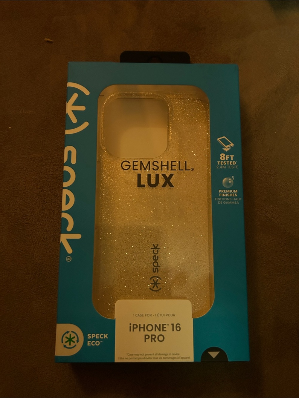 speck Gemshell LUX iPhone 16 Pro Case - clear and sparkling
